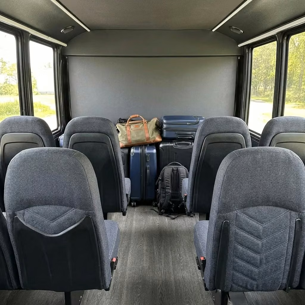royal palm beach 25 passenger minibus luggage area