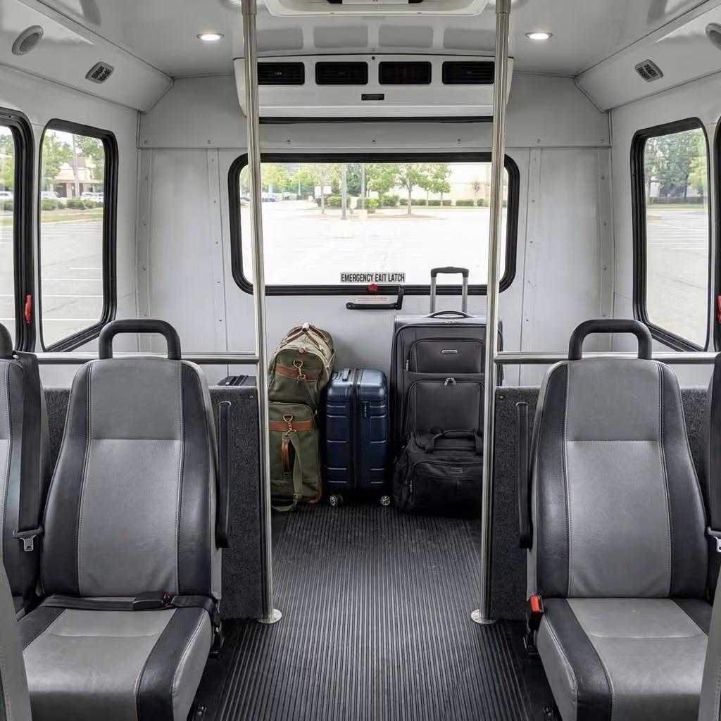 royal palm beach 30 passenger minibus luggage area