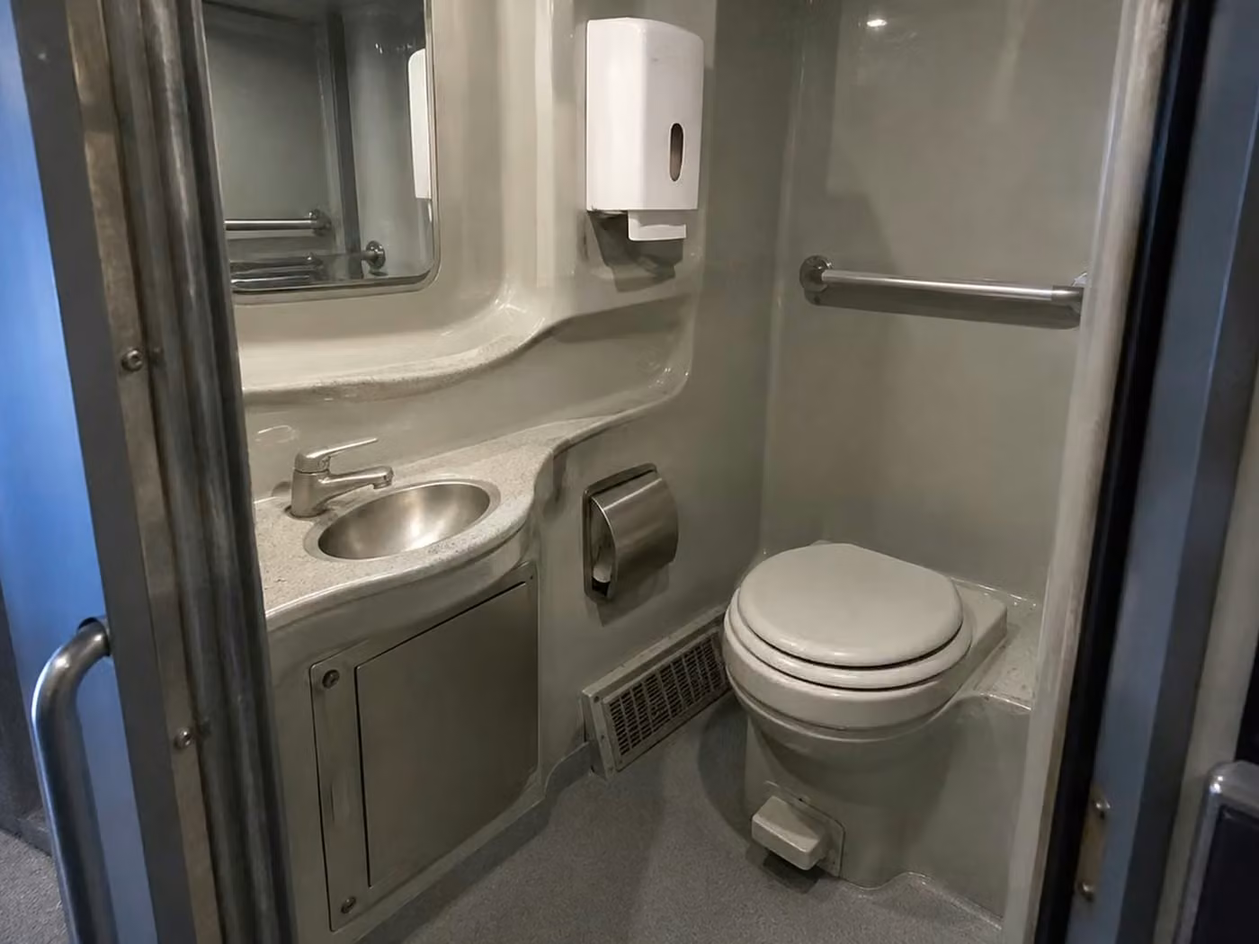 royal palm beach 56 passenger charter bus onboard restroom