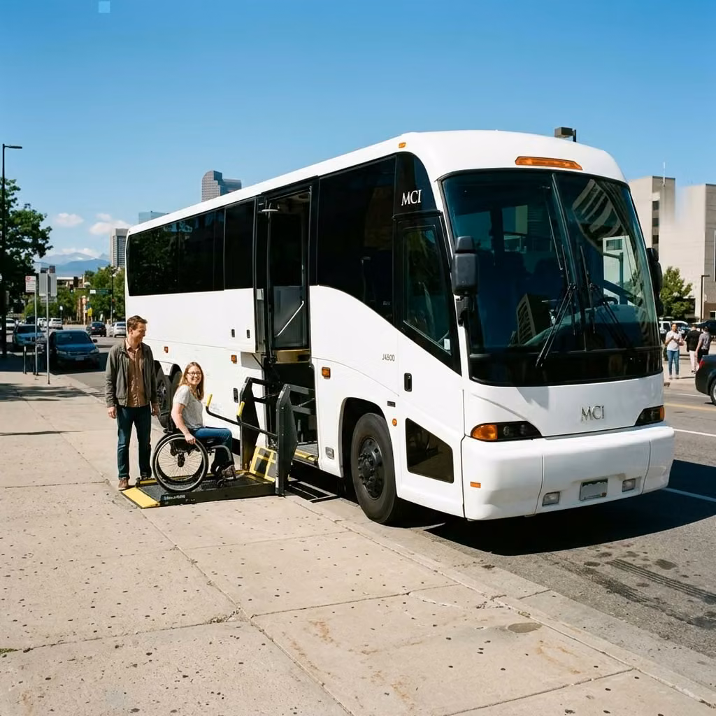 royal palm beach 56 passenger charter bus wheelchair lift