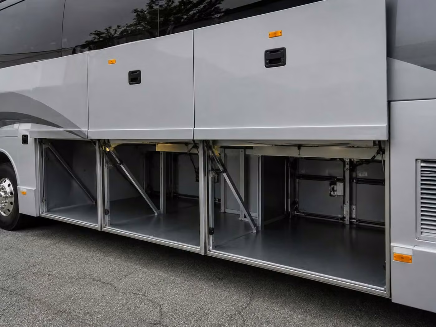 royal palm beach charter bus under bus storage