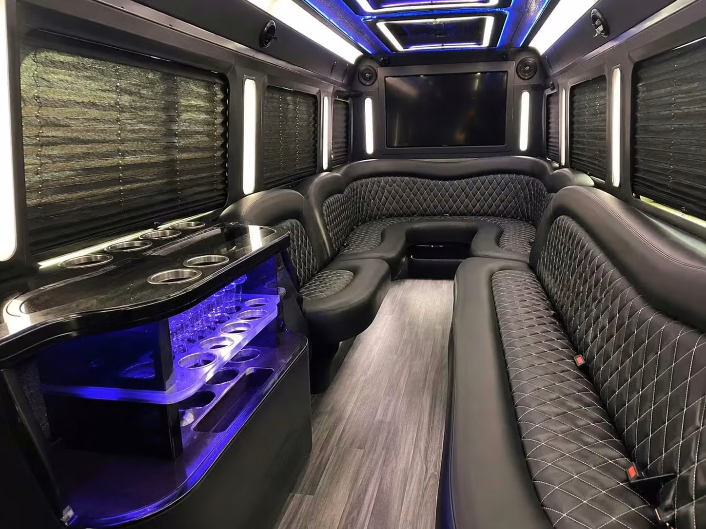 royal palm beach party bus bar area