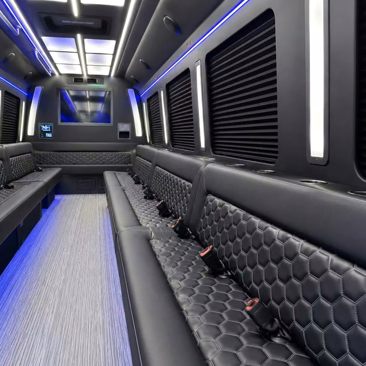 royal palm beach party bus party lighting